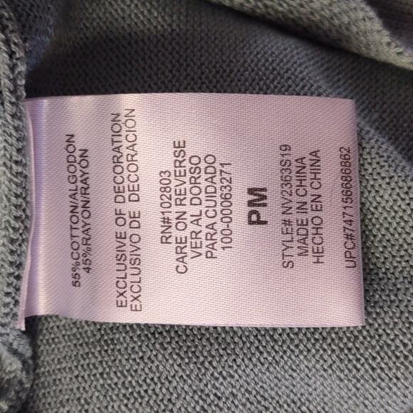 Napa Valley Layered Sweater Petite Medium Teal/Green - Picture 7 of 7